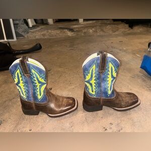 Ariat Kids Boots Brown and Blue